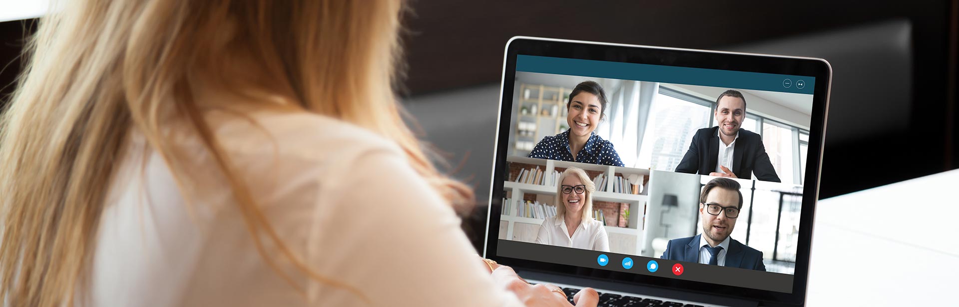 Connecting with colleagues through online meetings